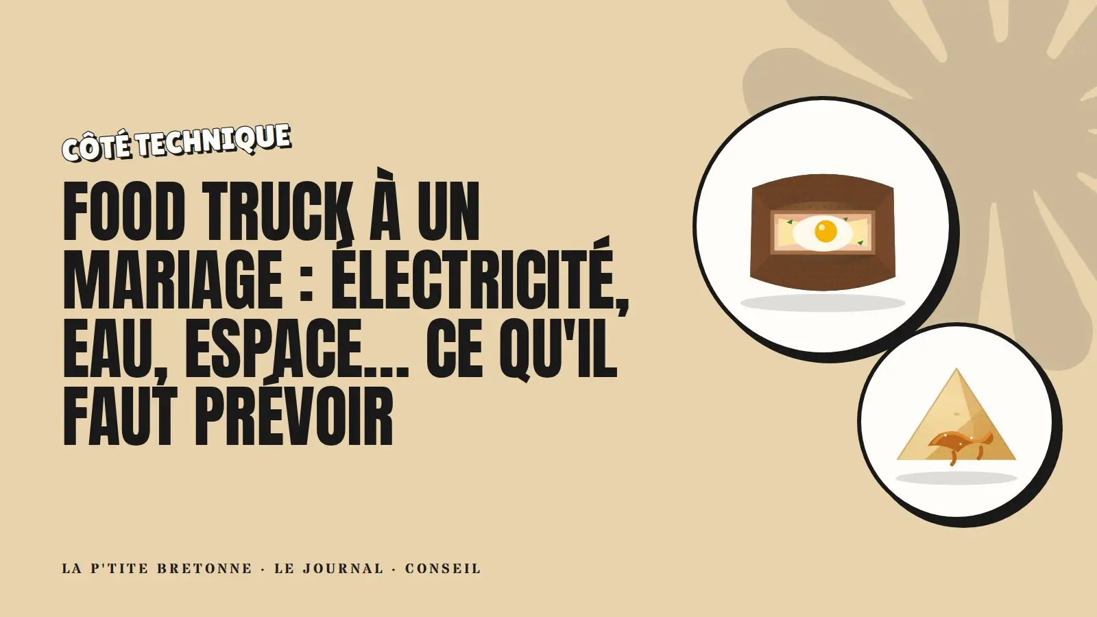 Illustration : emplacement d'une caravane food truck avec prise électrique et accès