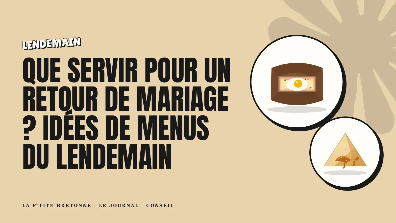 Illustration : brunch de lendemain de mariage avec galettes et crêpes dans un jardin